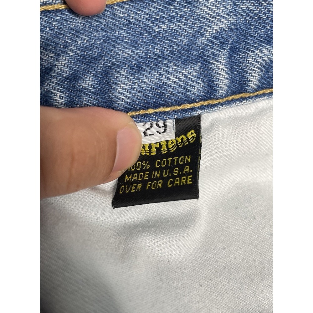 Vtg 90s Dr Martens AirWair Men 29 Super Baggy Butterfly Button Denim Jean Shorts - Picture 5 of 15